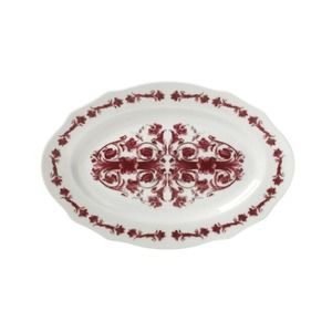 Richard Ginori 1735 Babele Rosso Pickle Dish 8 3/4″ – Duchessa shape